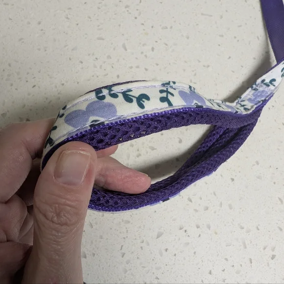 Gamuda Purple Floral Dog Harness and Leash Set - Picture 6 of 10